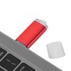 USB Flash Drive Transparent Cover Red Portable Storage Memory Stick