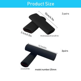 TUKEVA 2 Pairs Motorcycle Handlebar Grip Foam Grips Grip Cover Anti Vibration Comfortable Handlebar Cover Grip Puppies Motorcycle for Diameter Handlebar 3.17-3.68 cm for Motorcycle, Road Bike, E-Bike etc. (31 mm)