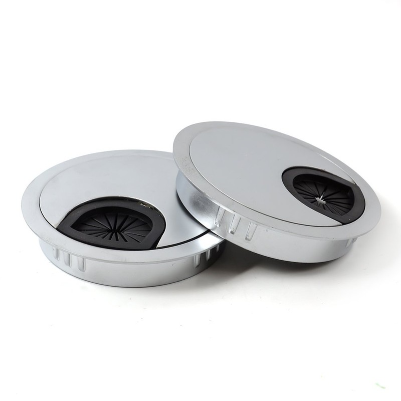 DIYI 2 x 50mm Office Table Cable Grommet Cable Grommet