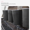 4pcs Camping Cups Black 350ml Outdoor Camping Portable Stainless Steel