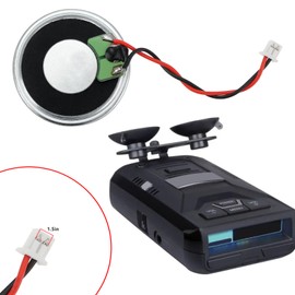 eMagTech 1pc 28mm Radar Detector Internal Speaker 16? 1W Replacement Speaker with Wire and 1.25 Terminal Compatible with Uniden R1 R3 R4 R7 R8 Radar Detector