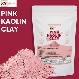 mGanna 100% Natural Rose Clay/Pink Kaolin Clay Powder (1 Pound) for Skin Tightening, Facial Masks, Creams, Face Masks, and Soap Making 1 LBS / 454 GMS
