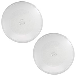 2-Pack NTNT-A108 Microwave Glass Turntable Plate Replacement for Sharp R410EW - Compatible with NTNT-A108 14 1/8 Inch Glass Tray