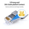 XANHAM 30 Pack Cat7 Cat6A Pass Through Shielded RJ45 Connector