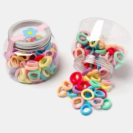 Bandas Para el Pelo Para Niños, Gomas Para el Pelo Para Niños, Gomas Para el Pelo Para Bebés Sin Costuras y muy Elásticas, 120 Unidades Por Paquete, Tamaño: 9 x 7,3 cm (Multicolor Arcoíris)