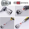 KEWAYO 10-19mm Universal Adjustable Socket, Adjustable Adapter with Connecting Rod
