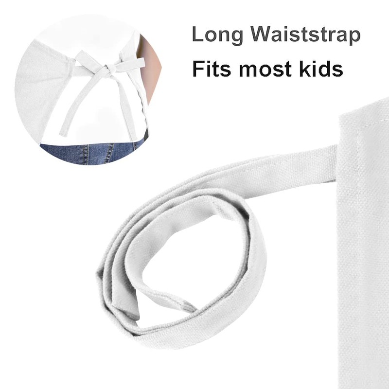 TopTie Kids Aprons with Pocket & Adjustable Strap, Child Chef
