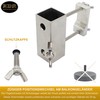 Parasol Holder Stainless Steel for Balcony Railing Round and Square