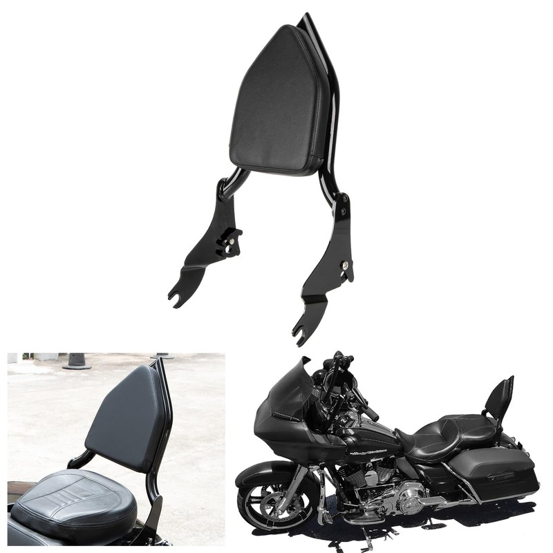 Sissy Bar, PSLER Motorcycle Detachable Backrest Passenger Purpose Seat Back