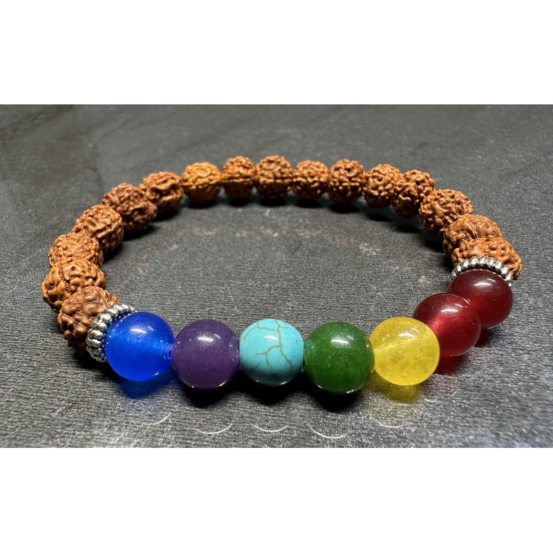 4OUR FAITH Buddha 7 Chakra anti anxiety strech Bracelet, Stress