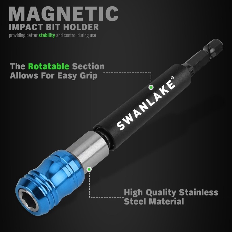 SWANLAKE Impact Torx Bit Set, 27-piece 1''&2'' Security Tamper Proof