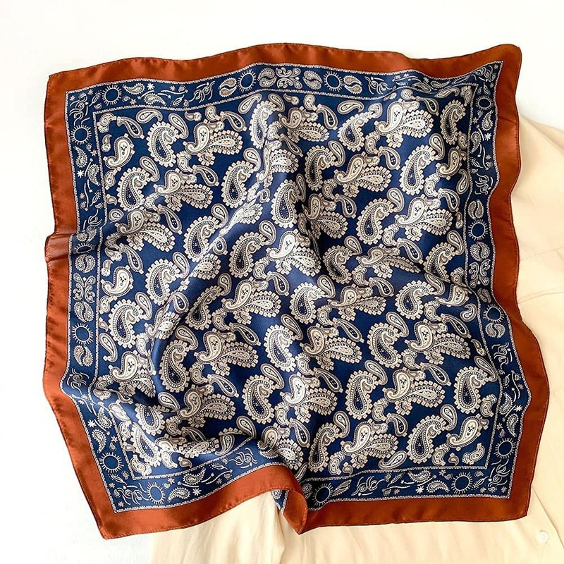 PoeticEHome 100% Real Mulberry Silk Women Small Square Neck Scarfs