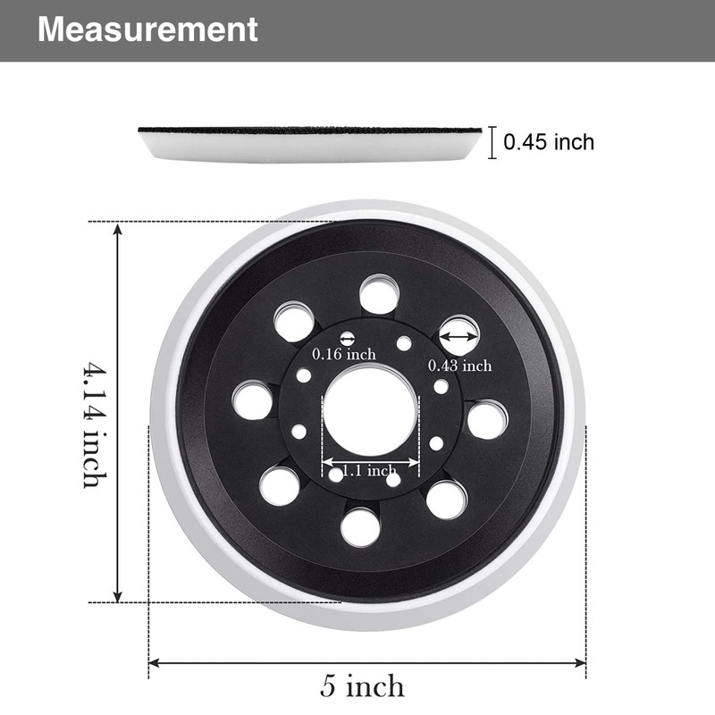 5” RS035 Sanding Pad Replacement,Compatible with Bosch Orbital Sander ROS20VS,