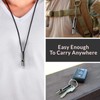 Outdoor Emergency Whistle Titanium Alloy EDC Whistle Pendant Necklace for