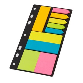 Desk Tech Sticky Notes and Tabs, 10 Pads, 25 Sheets/Pad - 3 Different Sizes Self-Stick Note Pads & Index Flags Colorful Self Adhesive Memo for Office, School, Daily Life