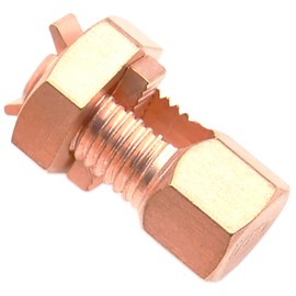 FDXGYH 4 Pack Grounding Split Bolt Connector Copper Grounding Clamps Bolt Connection Clamp for Completing Ground Bonding to Bare Wires TJ-25
