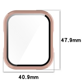 Case with Tempered Glass Screen Protector for SKG V7 & SKG V7 Pro, Slim Guard Bumper Full Coverage Hard PC Protective Cover HD Ultra-Thin Cover for SKG V7/V7 Pro Smartwatch (6Colors)