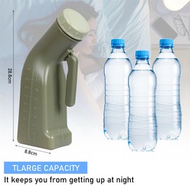 Urinals for Men Male Urinal Bottle Spill Proof with Screw Cap Lid Plastic Pee Bottles Portable Travel Pee Container for Car Elderly 1000ML