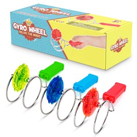 Rueda giratoria mágica retro – Paquete de 3 – Juguete magnético iluminado para niños – Juguete sensorial con rueda giratoria y LED intermitentes, juguete clásico para ansiedad para niños 4, 5, 6, 7,