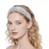 Sdhgerh Headband Women's Glitter Rhinestone Pearls Hair Band Wide Wedding