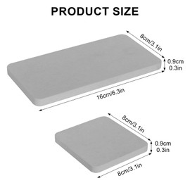 Pack of 3 Water Absorbent Diatomaceous Earth Coasters, Water Absorbent Stone for Sink, Diatomaceous Earth Soap Holder, Suitable for Hand Soap, Cups, Toothbrushes, Soaps, Cosmetics (Grey)