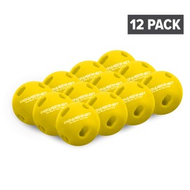 PowerNet Micro Crushers Limited Flight Training Baseballs 12 PK | Batting Practice Ball for Pre-Game Warm Ups and Hitting Drills | Better Eye Coordination for Speed & Power (Yellow)
