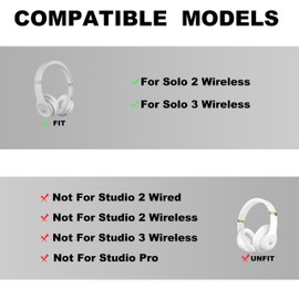 ZORIVASTRA Replacement Ear Pads - Compatible with Solo 2 & Solo 3 Wireless Headphones,Soft Protein Leather, Premium Noise Cancelling Earpads, Durable & Comfortable Ear Cushions (Solo 3-White)
