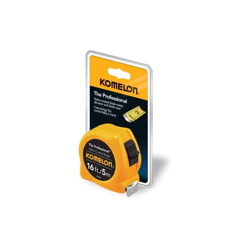 Komelon 4916IM The Professional 16-Foot Inch/Metric Scale Power Tape, Yellow
