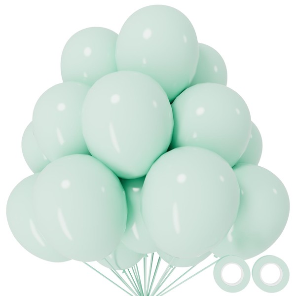 110pcs Pastel Green Balloon 12 Inch, Pastel Green Latex Balloons