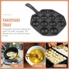 MUCKLILY Cast Iron Takoyaki Baking Pan 12-Cup Octopus Meatball Mold