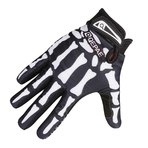 Azarxis Adjustable Lightweight Skeleton Gloves, Anti-Slip Skull Gloves Breathable Sports