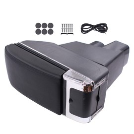 NewYall Double Layer Center Console Compartment Armrest Storage Box for Honda Fit Jazz 1.5L 2002-2008