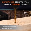 COMOWARE 230 Pcs Titanium Coated Drill Bit Set for Wood,