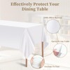 AMFUN 2Pcs White Rectangular Plastic Table Cover (137cm x 274cm),Wipeable