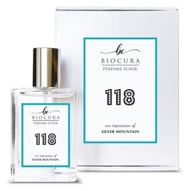 BIOCURA BC Perfume 118 Inspired by Silver Mountain Aqua For Women Replica Fragrance Dupes Eau de Parfum Spray Bottle 1.7 Fl Oz/50ml-X1