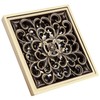 Antique Brass 10cm Shower Floor Drain Bathroom Waste Drain Strainer