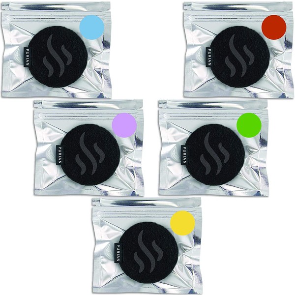 PURIAN Aromatherapy Discs for Face Masks | 5 DISCS with 5 Unique Aromatic Scents & Fragrances | For Use with All Face Masks with a Pocket