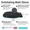 Exfoliating Glove, 2 Pack, Korean Body Scrub Mitt for Dead