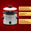 Elite Gourmet 1.5 Quart Stainless Steel Mini Slow Cooker with