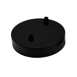 Multi Outlet Ceiling Rose (2-8 point available) Multiple Drop for Swag or Pendant Ceiling Light Fitting Vintage Retro ES E27 Braided Flex Lamp Holder (Black Point 2)