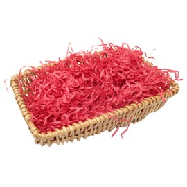 Sunrise Packaging Shredded Tissue Paper, Coloured Paper, Recyclable Shredded Paper, Multi-Purpose, DIY Craft Shredded Paper, Decorative Paper (Red)