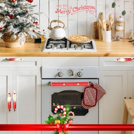 Christmas Refrigerator Handle Covers Adorable Swedish Tome Gnome Kitchen Appliance Handle Covers Microwave Oven Dishwasher Decors Fridge Door Handle Covers Xmas Home Decorations Party Favor Supplies