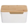 Cable Box Small Cable Management Box with A Wooden Lid