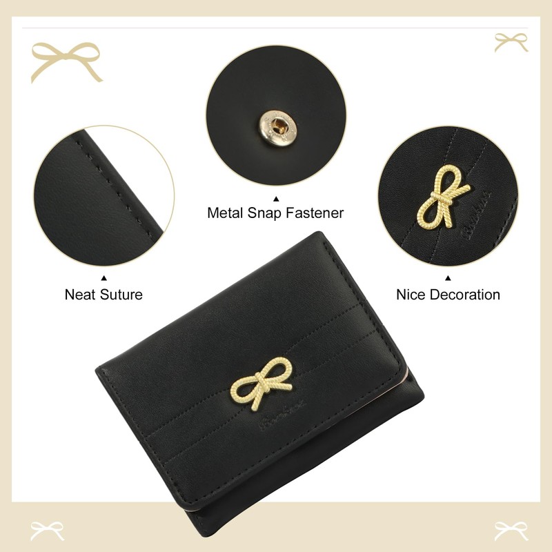 KUANG! Women Fashion Wallets Girls Cute Bow Small Wallet Aesthetic