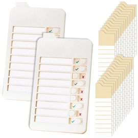 2 Pcs Mini to Do List Checklist Board, Chores Chart for Kids Adults Routine Chart for Children, to Do Board for Wall Fridge Kitchen, to Do List Planner with 52 Replaceable Blank Paper