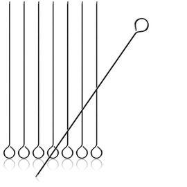 com-four® 8 x Stainless Steel Kebab Skewers - 32 cm Long Barbecue Skewers - Black Meat Skewers Also for Vegetables and Seafood (32 cm - 08 Pieces)