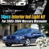 14Pc Super White 6000k Car Interior LED Light Bulb Kit