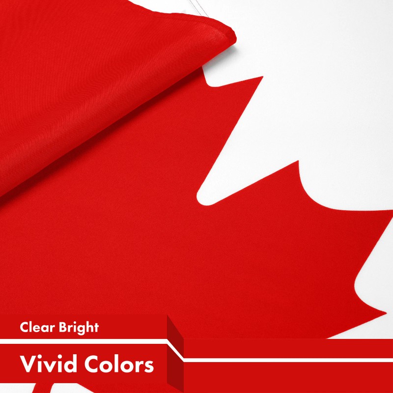 G128 2 Pack: Canada Canadian Flag 3x5 Ft Printed 150D