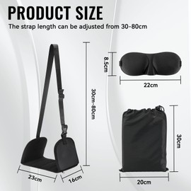 Pavlleen Aeroplane footrest, the footrest is made of high-quality sponge, removable support plate and adjustable elastic nylon fabric and provides comfort and portability for long distance travel