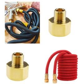 ECSiNG 2PCS Pressure Washer Adapter 14mm Male to 22mm Female Brass Pipe Fitting Coupler Connector Converter for Pressure Washer Water Pipe 4500 PSI